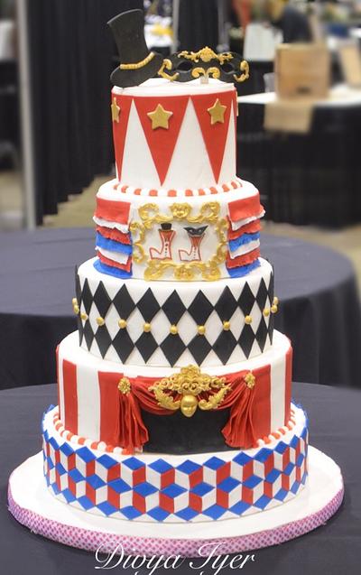 Circus themed wedding cake  - Cake by Divya iyer