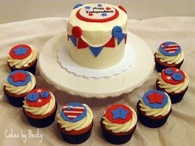 4th of July 1st Birthday - Cake by Becky Pendergraft