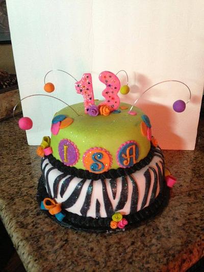 Zebra/Dot cake - Cake by beth78148
