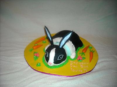 Rabbit Birthday cake - Cake by MissasMasterpieces