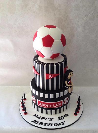soccer theme cake - Cake by Cakes for mates