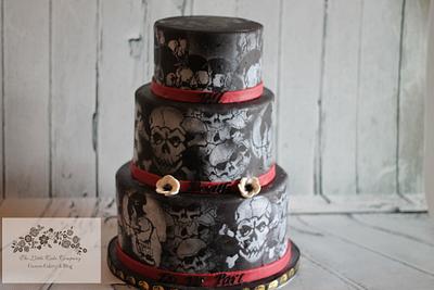 Halloween Skull Wedding Cake - Cake by Gingerlocks