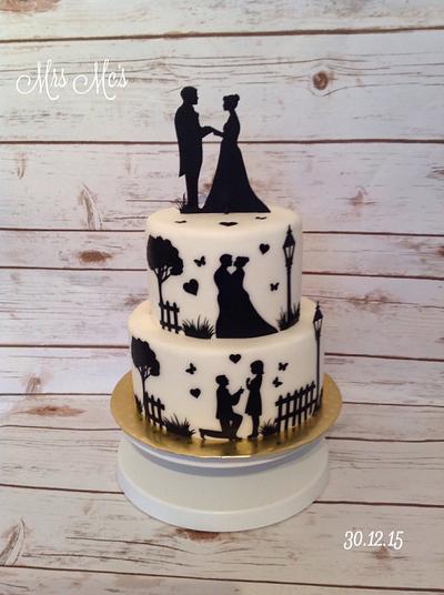 Silhouette of love - Cake by Macdee49