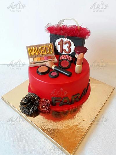 Make_up cake - Cake by Arty cakes