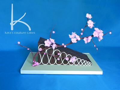 Modern Cherry Blossoms - Cake by Kara Andretta - Kara's Couture Cakes