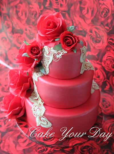 Anniversary Wedding Cake ''Golden Years''  - Cake by Cake Your Day (Susana van Welbergen)