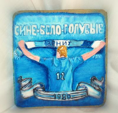 Hand painted "Football fan" - Cake by Sweet pear	