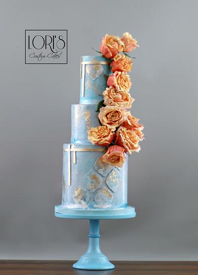 Colorful wedding cake  - Cake by Lori Mahoney (Lori's Custom Cakes) 