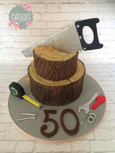 Carpenter/Wood Themed Birthday cake - Cake by Babycakes & Roses Cakecraft
