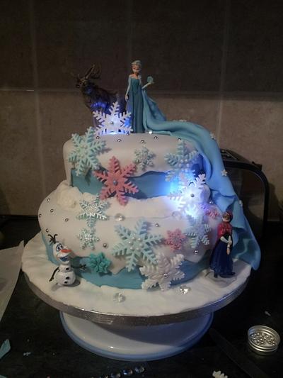 frozen for my little girl x - Cake by karlie