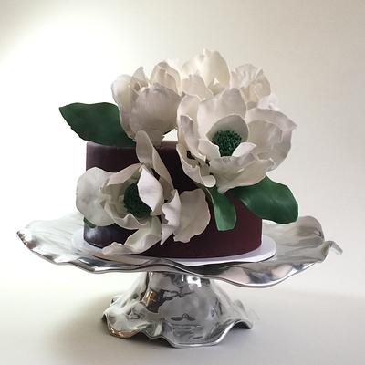 Jewel tone magnolias - Cake by SweetGeorge