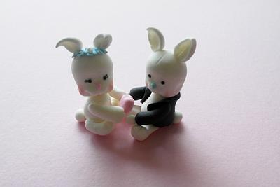 couple rabbits - Cake by fantasticake by mihyun