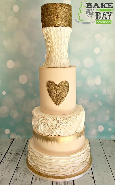 Romantic ruffles - Cake by Bake My Day Acadiana