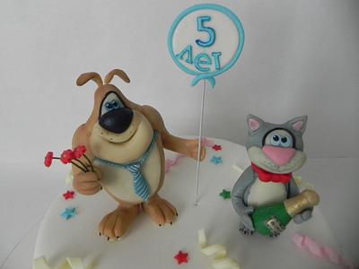 Cheerful cake for veterinary clinic - Cake by Victoria