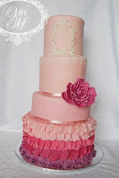 Pink Ombre Cake - Cake by Art Cakes Prague