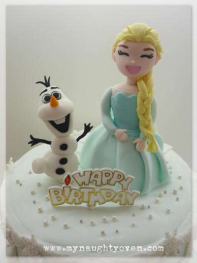 Disney's Frozen Elsa & Olaf Inspired Birthday Cakes - Cake by mynaughtyoven