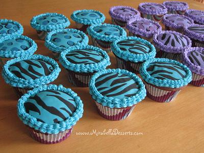 Animal print cupcakes - Cake by Mira - Mirabella Desserts