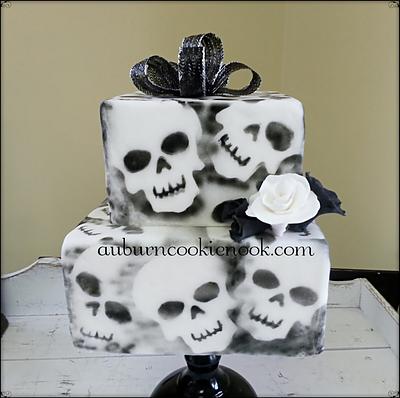 Spooky Skull Cake - Cake by Cookie Nook