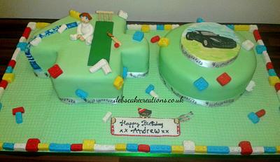 40th Sporting lego cake - Cake by debscakecreations