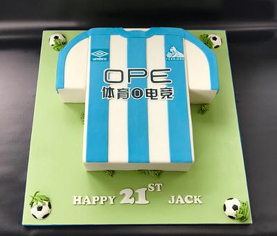Huddersfield Town FC shirt - Cake by Canoodle Cake Company
