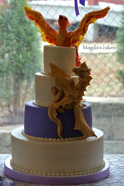 The phoenix and the dragon - Cake by Magda's cakes