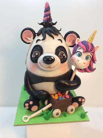  Panda and his unicorn friend - Cake by Carla Poggianti Il Bianconiglio