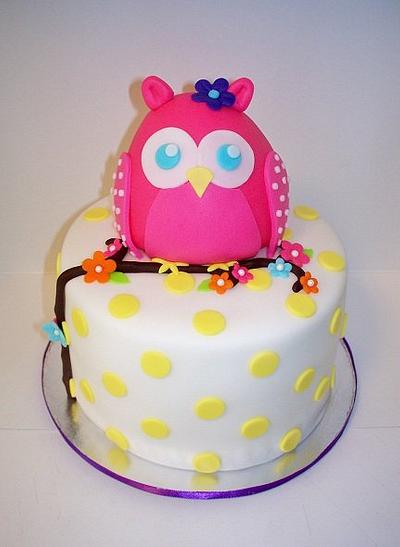Pink Owl Cake - Cake by Kimberly Cerimele