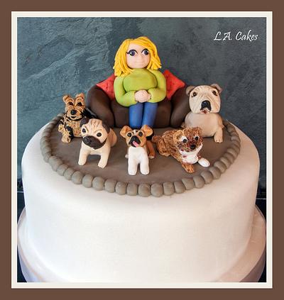 Me and My Dogs - Cake by Laura Young