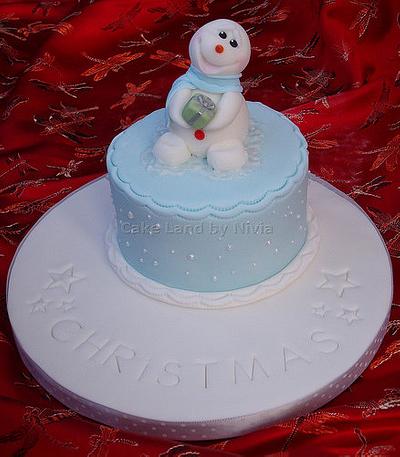 Cheeky snow man - Cake by Nivia