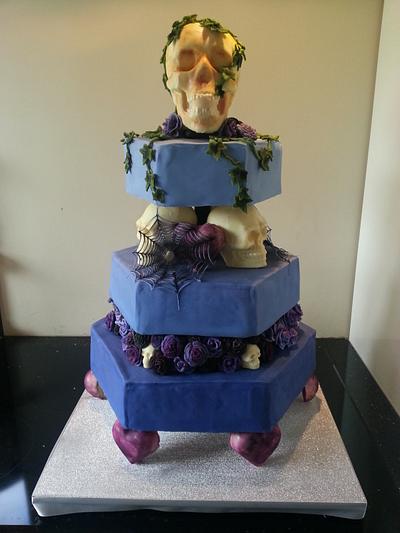 Purple Gothic cake - approx 25 inch tall! - Cake by The Cake Engineer NZ