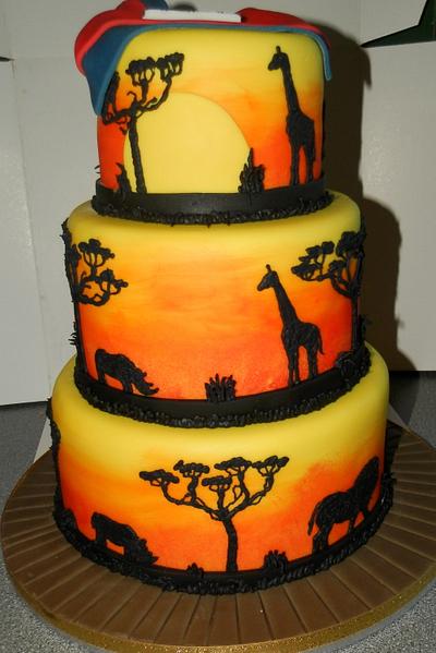 African themed birthday cake :) - Cake by barbscakes