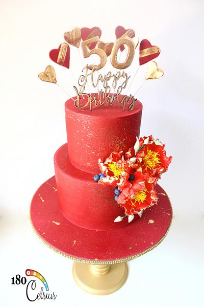 50th Birthday  - Cake by Joonie Tan