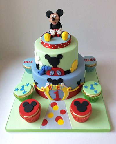 Mickey Mouse Clubhouse cake and cupcakes - Cake by Lizzie Bizzie Cakes