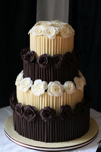 Chocolate wedding cake - Cake by BeesNees