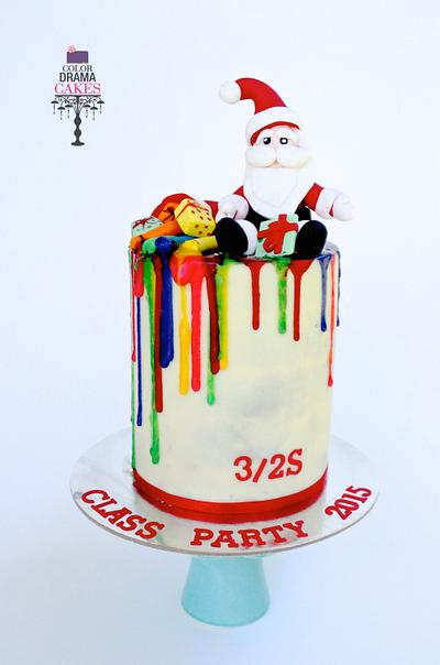 Melting Crayon Christmas Cake - Cake by Color Drama Cakes