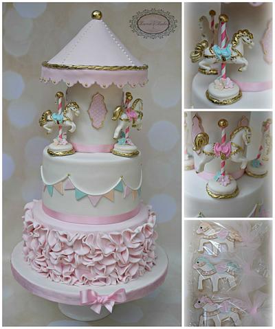 Carousel 1st Birthday - Cake by Karens Kakes