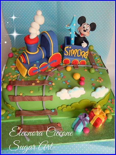 mickey mouse train and colours!!! - Cake by Eleonora Ciccone