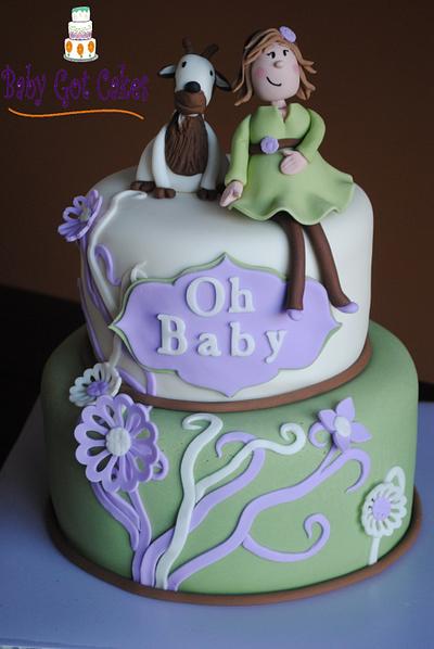 Pregnant Momma Two Tier - Cake by Baby Got Cakes