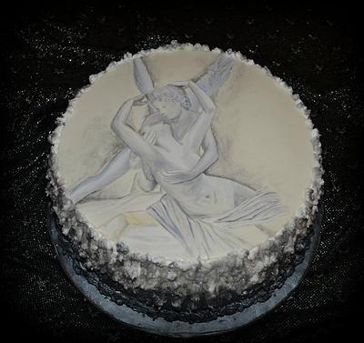Amore&Psiche painted cake - Cake by rosa castiello