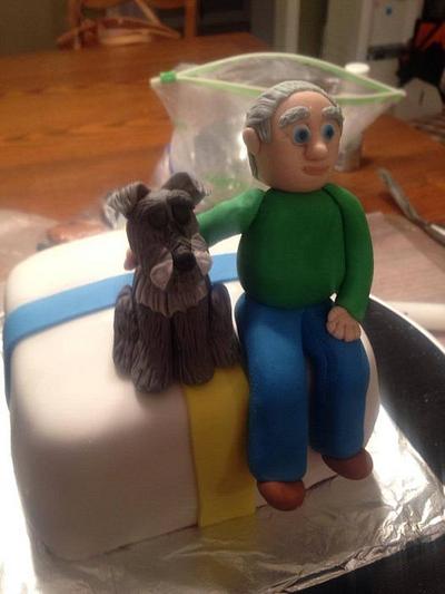 a man and his schnauzer - Cake by Megan
