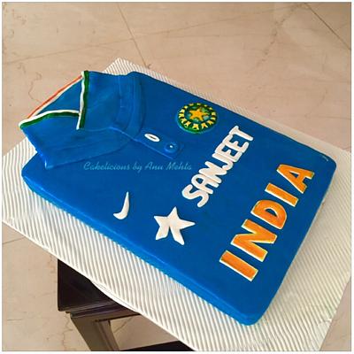Team India Shirt Cake - Cake by Cakelicious by Anu Mehta