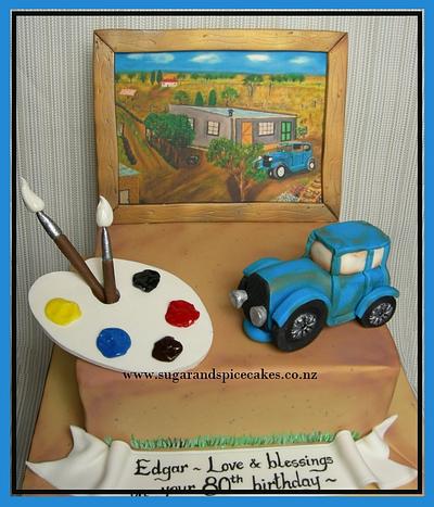The Rusty Blue Ford - a Childhood Memory ~ - Cake by Mel_SugarandSpiceCakes