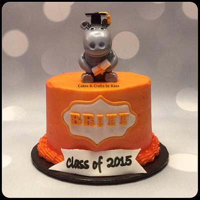 Hippo Graduation Cake  - Cake by Cakes & Crafts by Kass 