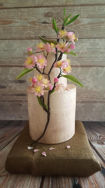 Cherry blossom cake  - Cake by samar  soliman
