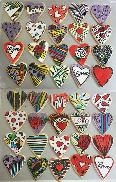 Heart Art Cookies - Cake by Larisse Espinueva