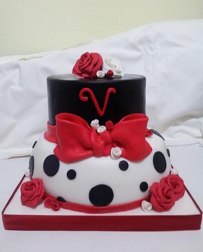 Red, Black and White - Cake by giada
