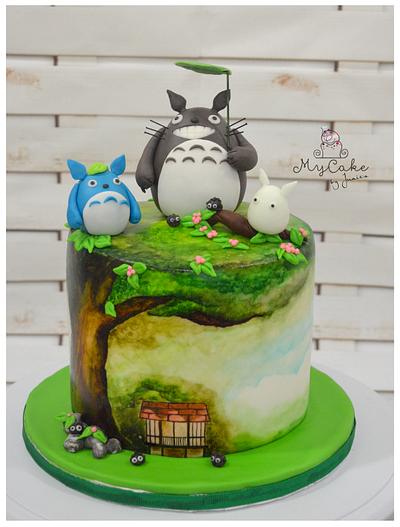 Totoro Cake with matching sugar cookies - Cake by Hopechan
