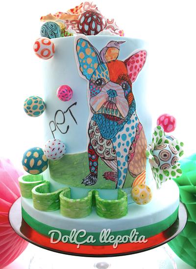 Colorful puppy - Cake by PALOMA SEMPERE GRAS