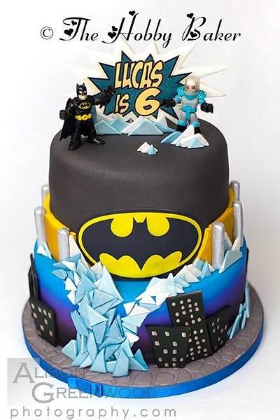 Batman v Mr Freeze - Cake by The hobby baker 