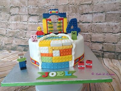 Lego Carwash & Minecraft - Cake by Sweet Lakes Cakes